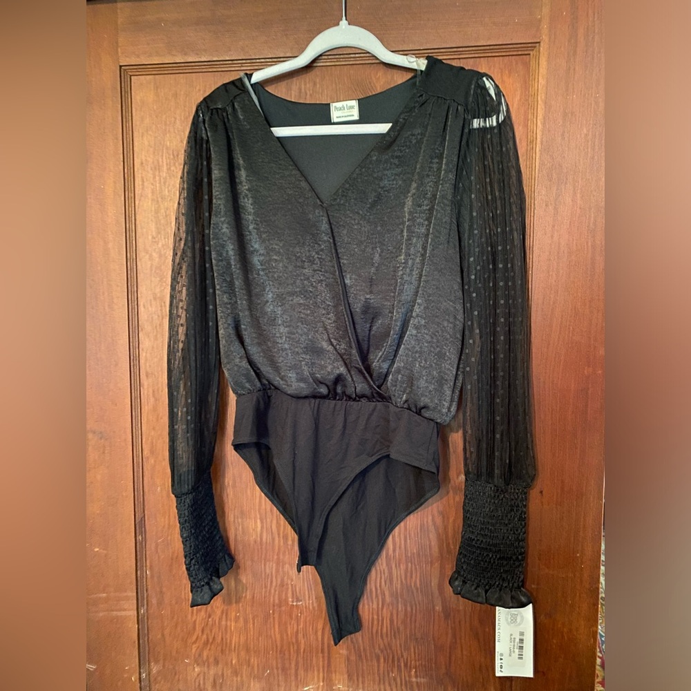 Black Long Sleeves Bodysuit